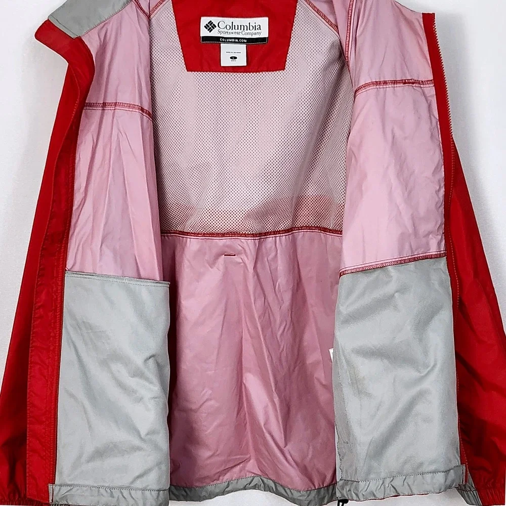 Columbia Sportswear Ohio State Buckeyes Hooded Packable Windbreaker Jacket Large